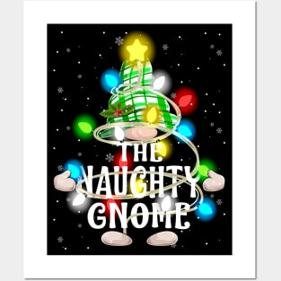 The Naughty Gnome Christmas Matching Family Shirt Posters and Art